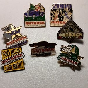Outback Steakhouse Themed Brooch Set